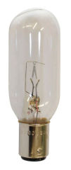 Bayonet base BA15d incandescent light bulb 50W from USHIO at bulbameria.com discussed at InspectApedia.com