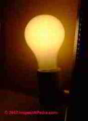Color temperature of lights - demo © D Friedman at InspectApedia.com 