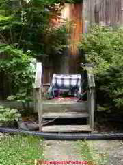 Auxiliary electrical generator ready for (unsafe) use © D Friedman at InspectApedia.com 