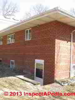 Basement walkout without cover - check for a functional drain & for basement leaks (C) Daniel Friedman