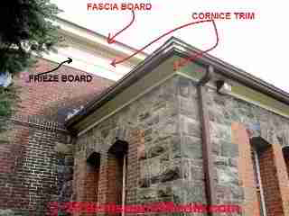 Definition of fascia & cornice trim boards (C) Daniel Friedman
