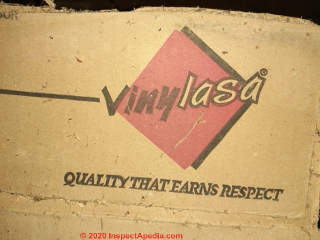 Vinylasa floor tile asbestos question (C) InspectApedia.com SL