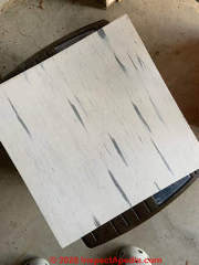 Vinylasa floor tile asbestos question (C) InspectApedia.com SL