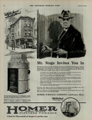 Homer Pipeless Furnace, Home Furnace Company, Coldwater Michigan at InspectApedia.com