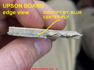Upson Board in a 1927 New Zealand home (C) InspectApedia.com JW Upson Board Co Lockport NY - JW