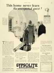 Gypsolite wallboard advertisement, ca 1926, Universal Gypsum Company at InspectApedia.com