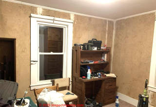 Wall board renovation (C) InspectApedia.com Lindsey
