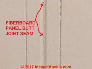 Gouged Nu-Wood fiberboard panel repair (C) InspectApedia BJ
