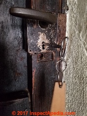 Door lock and key, Real de Catorce, Mexico (C) Daniel Friedman