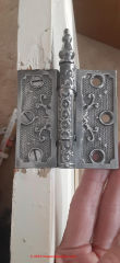 1800s Victorian era hinge (C) InspectApedia.com Alan J