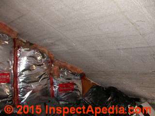 Plaster ceiling in an attic using wood lath (C) Daniel Friedman