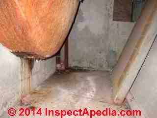 Photograph of a residential outdoor above ground oil tank - was this tank intended for outdoor use? Photo courtesy Arlene Puentes, Kingston NY