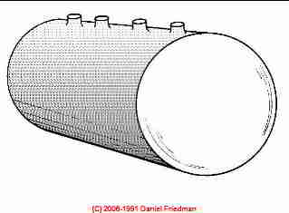 Photograph of  a sketch of a large underground oil storage tank
