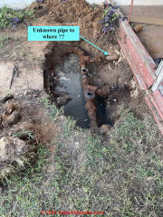 Worn out leaky cast iron drains need replacement (C) InspectApedia.com Old House