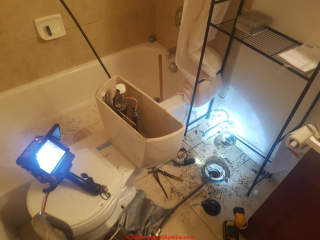 Sewer line probe, snake, and camera at Inspectapedia.com contributed by Pro Power Rooter 
