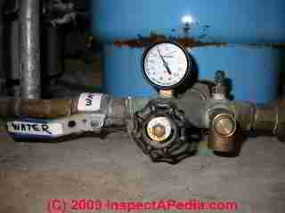 Water shutoff valve at pressure tank (C) Daniel Friedman