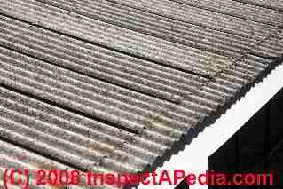 Corrugated cement asbestos roofing