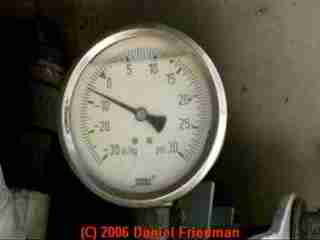 PHOTO of the septic pumper vacuum pump gauge