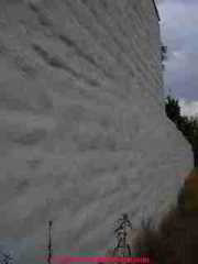Straw bale constructed home wall details © Daniel Friedman at InspectApedia.com
