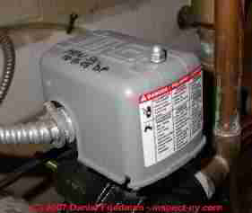 Photo of a water pump pressure control switch